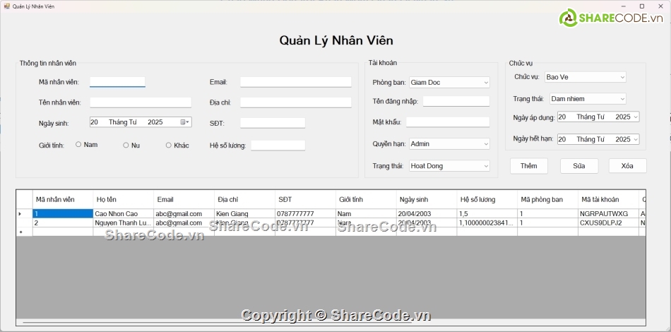 Phần mềm quản lý nhân sự,Phần mềm quản lý nhân sự C#,quản lý nhân sự,quản lý nhân sự C#,phần mềm quản lý nhân sự C# full chức năng,Quản lý nhân sự full chức năng C#